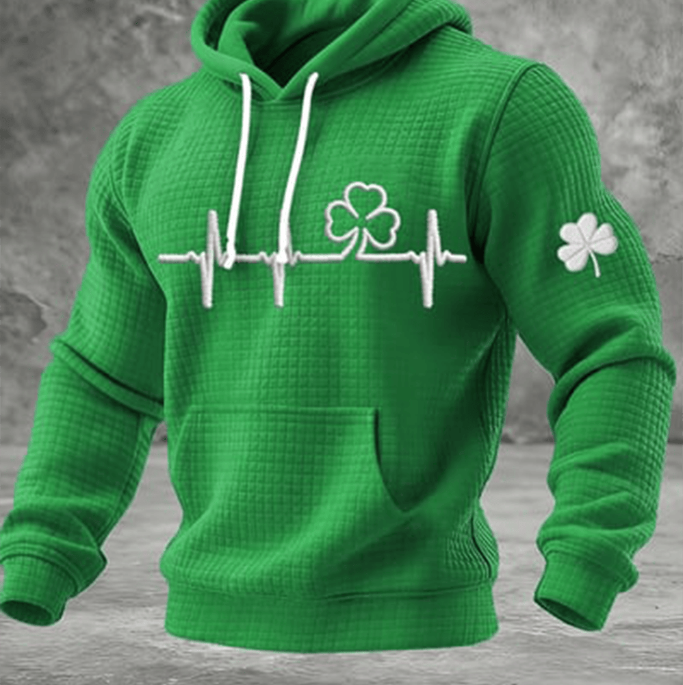 Shamrock Heartbeat Shamrock Hoodie St Patrick's Day Apparel Unique Gift For Boy - Lilybirchmarket