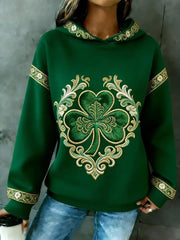 Shamrock Hoodie St Patrick's Day Green Clothing Gifts For Wife Ireland - Lilybirchmarket