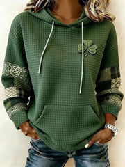 Shamrock Hoodie Women's Saint Patricks Day Clothes Gifts For Wife Ireland - Lilybirchmarket