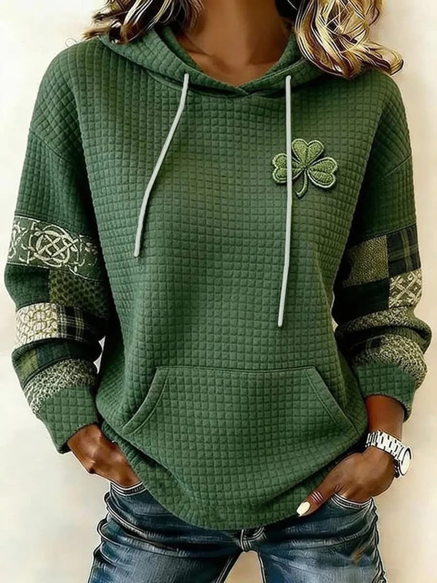 Shamrock Hoodie Women's Saint Patricks Day Clothes Gifts For Wife Ireland - Lilybirchmarket