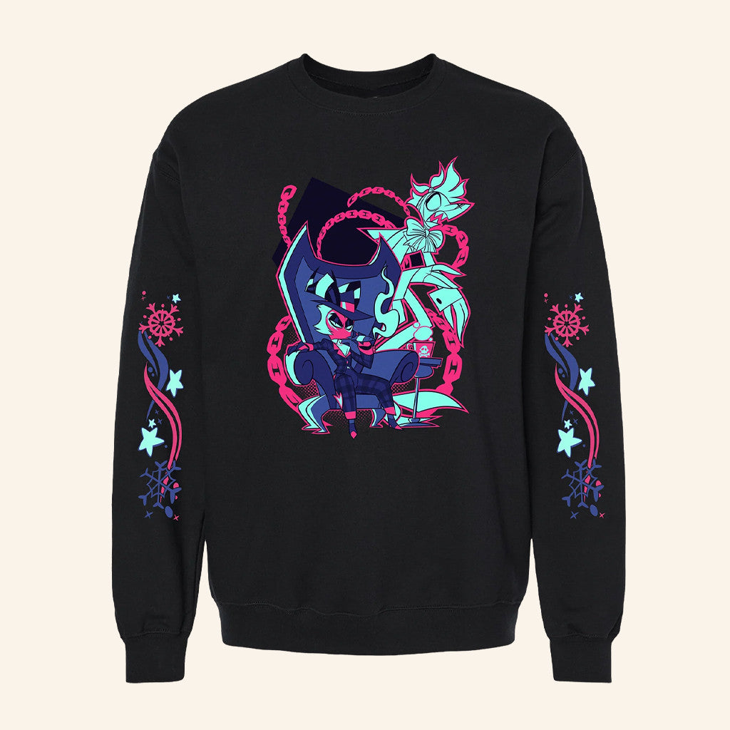 Shark Robot Merch Crimson Cozy Winter Crewneck Sweatshirt Xmas Gifts For Husband - Lilybirchmarket
