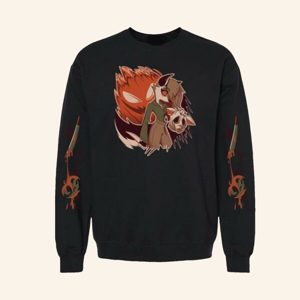 Shark Robot Merch Loona Halloween Slasher Crewneck Sweatshirt Gifts For Dudes - Lilybirchmarket