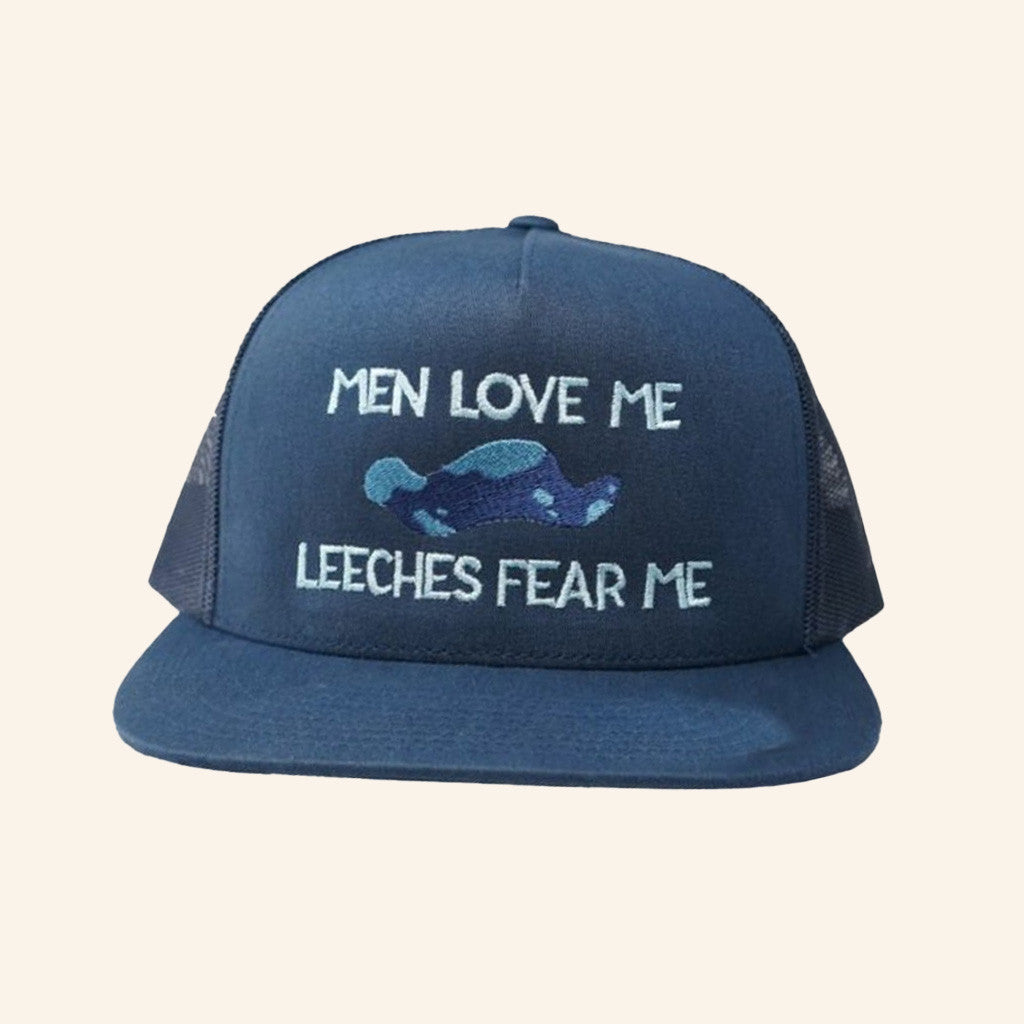 Shark Robot Merch Men Love Me Leeches Fear Me Trucker Hat Snapback Embroidered Him Gifts - Lilybirchmarket