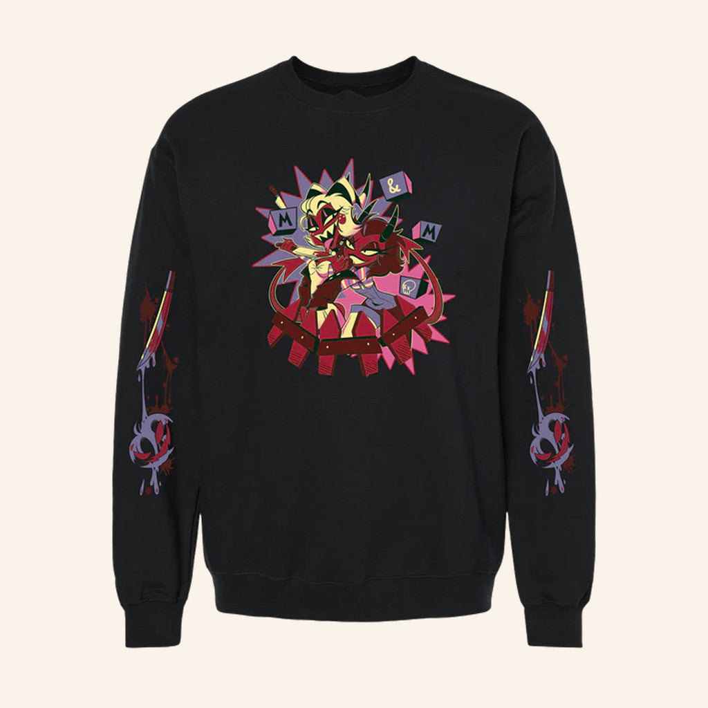 Shark Robot Merch Moxxie And Millie Halloween Slasher Crewneck Sweatshirt Gifts For Him - Lilybirchmarket