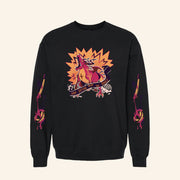 Shark Robot Merch Satan Halloween Slasher Crewneck Sweatshirt Gifts For Son - Lilybirchmarket