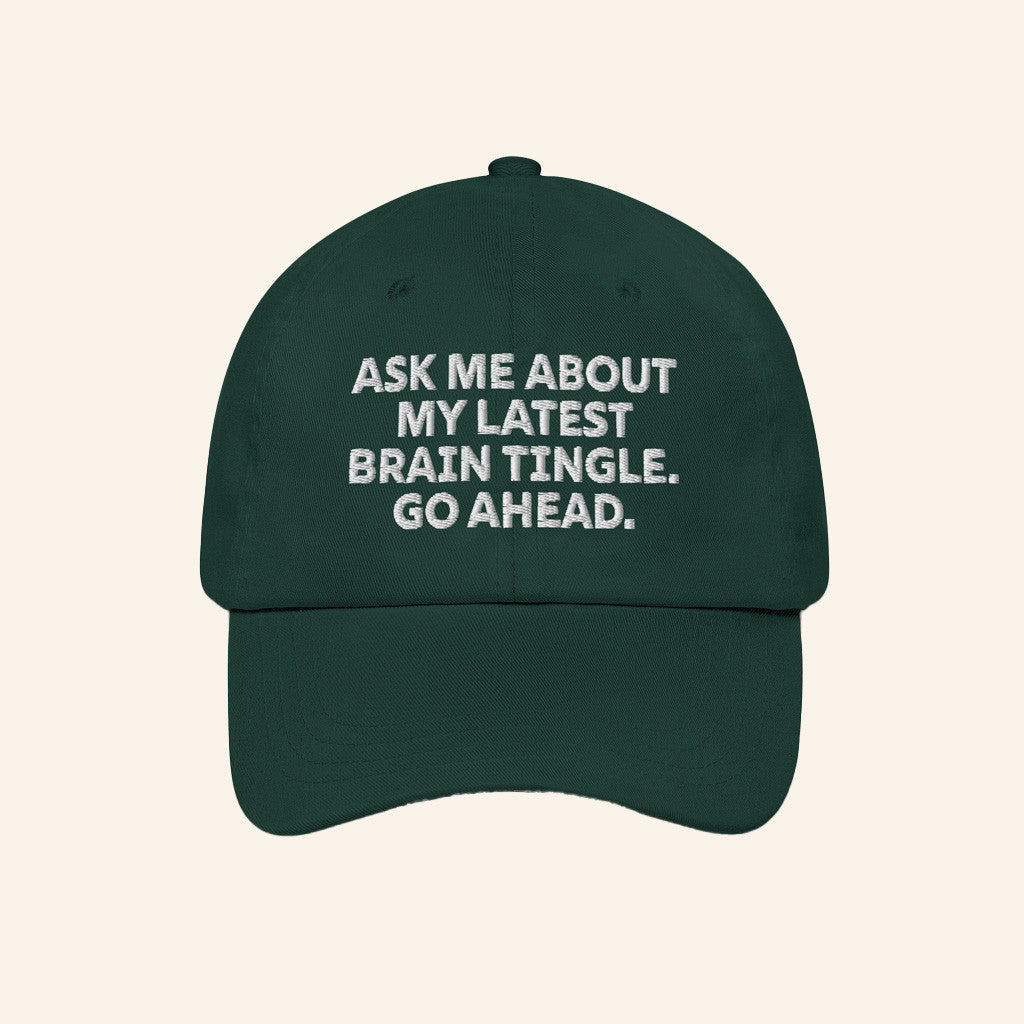 Sharon Mcmahon Merch Brain Tingle Go Ahead Hat Embroidered Gift Ideas For Boyfriend - Lilybirchmarket