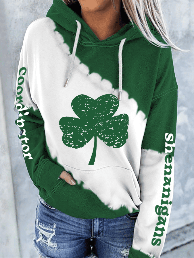 Shenanigans Coordinator Hoodie Shamrock Hooded Sweatshirt Best St Patrick's Day Gifts For Her - Lilybirchmarket