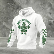 Shenanigans Shamrock Irish American Heritage Flag Hoodie Saint Patricks Day Apparel - Lilybirchmarket
