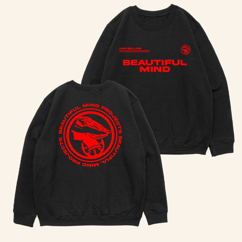 Shop Jon Bellion Merch Beautiful Mind Crewneck Sweatshirt Gifts For Friends - Lilybirchmarket