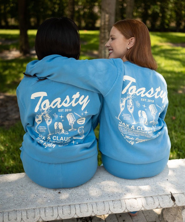 Shop Toast Merch Blue Toasty Est 2018 Sweatshirt And Sweatpant Sets Gift For Wife - Lilybirchmarket