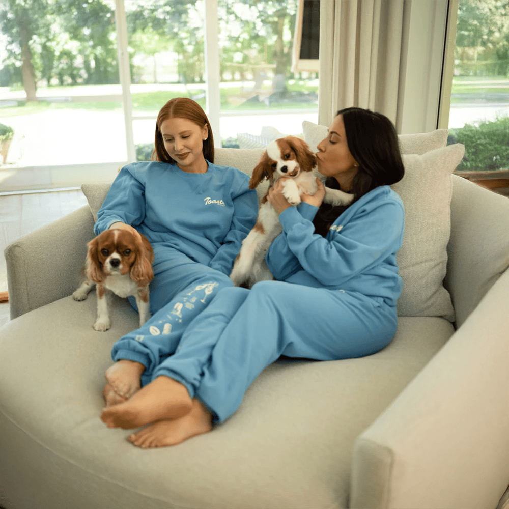 Shop Toast Merch Blue Toasty Est 2018 Sweatshirt And Sweatpant Sets Gift For Wife - Lilybirchmarket
