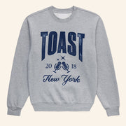 Shop Toast Merch Sporty Crewneck Toast New York Sweatshirt Gifts For Best Friends - Lilybirchmarket