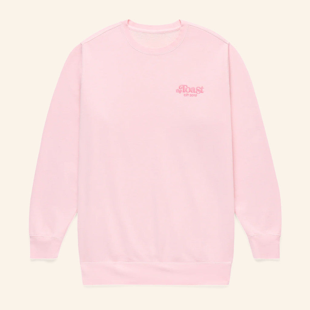 Shop Toast Merch The Toast Logo Crewneck Light Pink Sweatshirt Christmas Gifts For Her - Lilybirchmarket