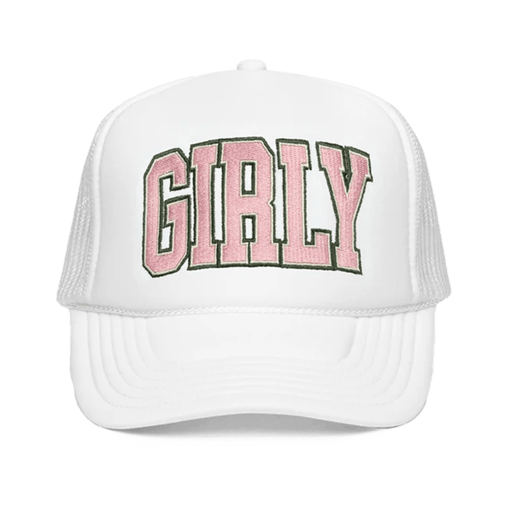 Shop Toast Merch White Girly Embroidered Trucker Hat Gifts For Girlfriend - Lilybirchmarket