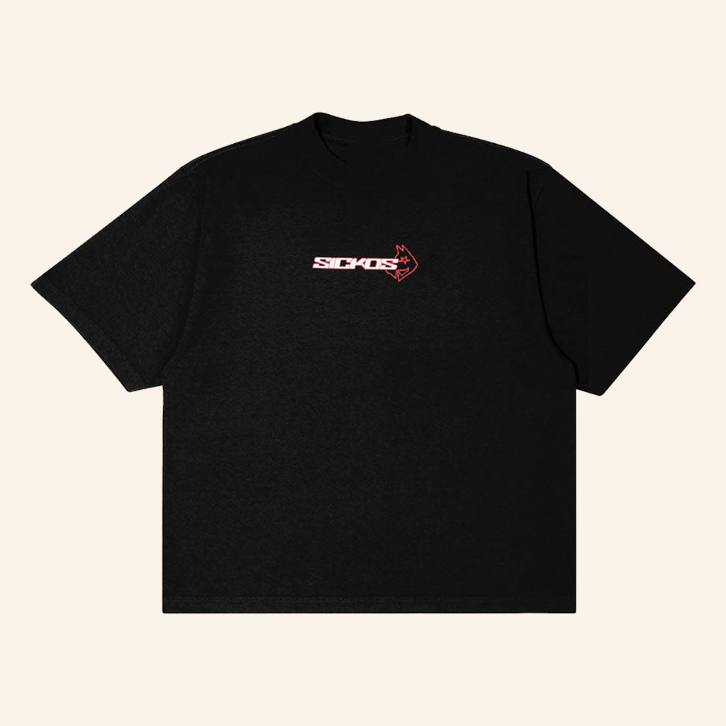 Sickos Merch Logo With Wolf Black T-Shirt Best Gifts For Girlfriend - Lily Birch Market