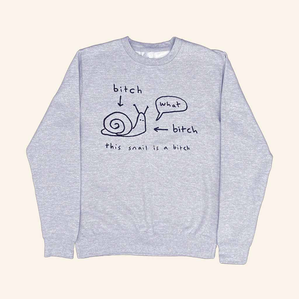 Sidney Gish Merch This Snail Is A Btch Sweatshirt Xmas Presents For Brother - Lilybirchmarket