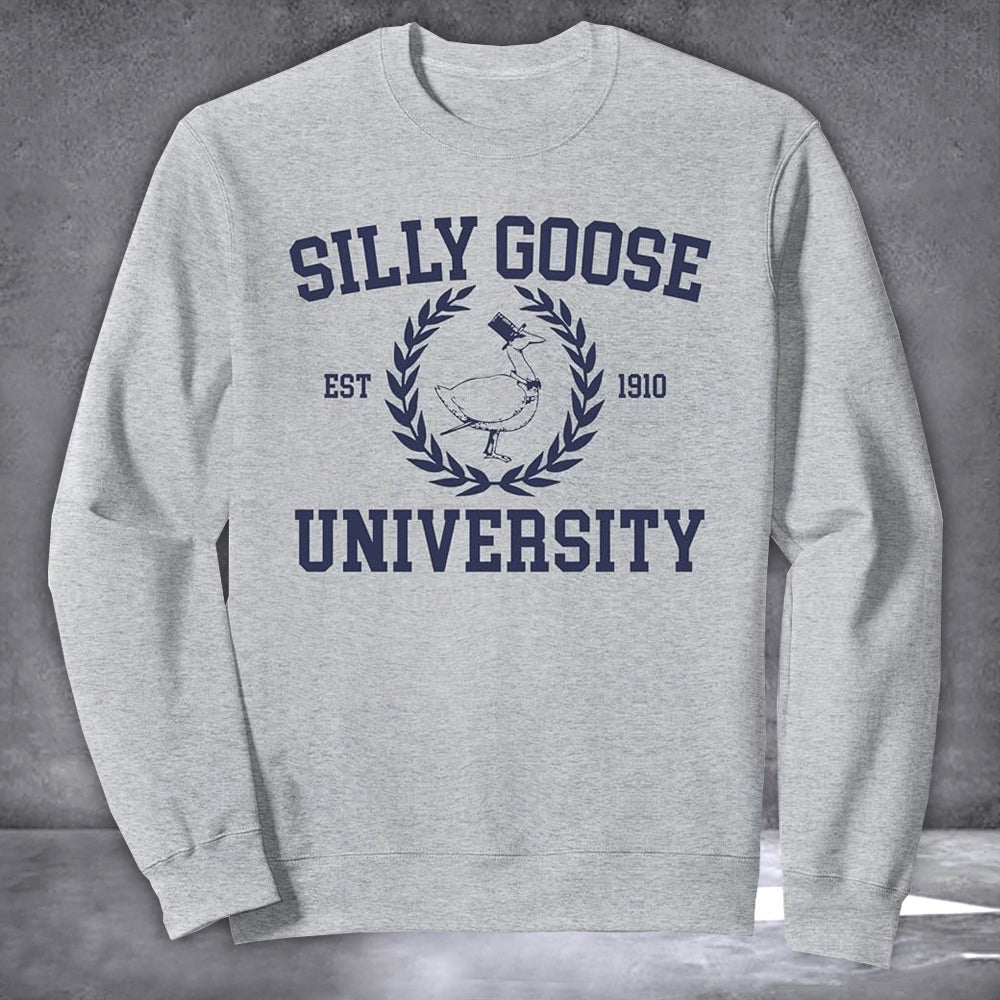 Silly Goose University Sweatshirt Silly Goose Merch Funny Meme Sweatshirt - Lilybirchmarket
