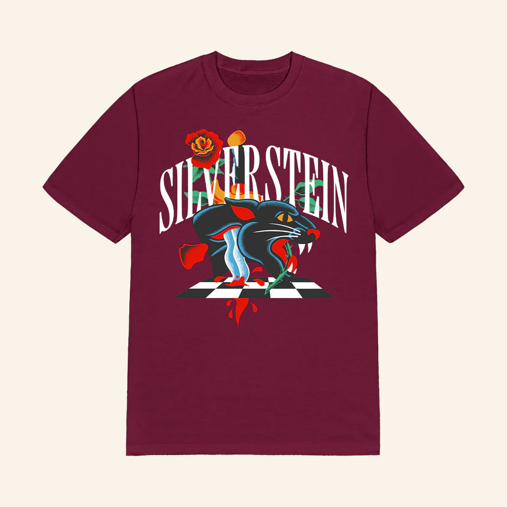 Silverstein Merch Panther Maroon T-Shirt Best Gift For Band Fans - Lily Birch Market