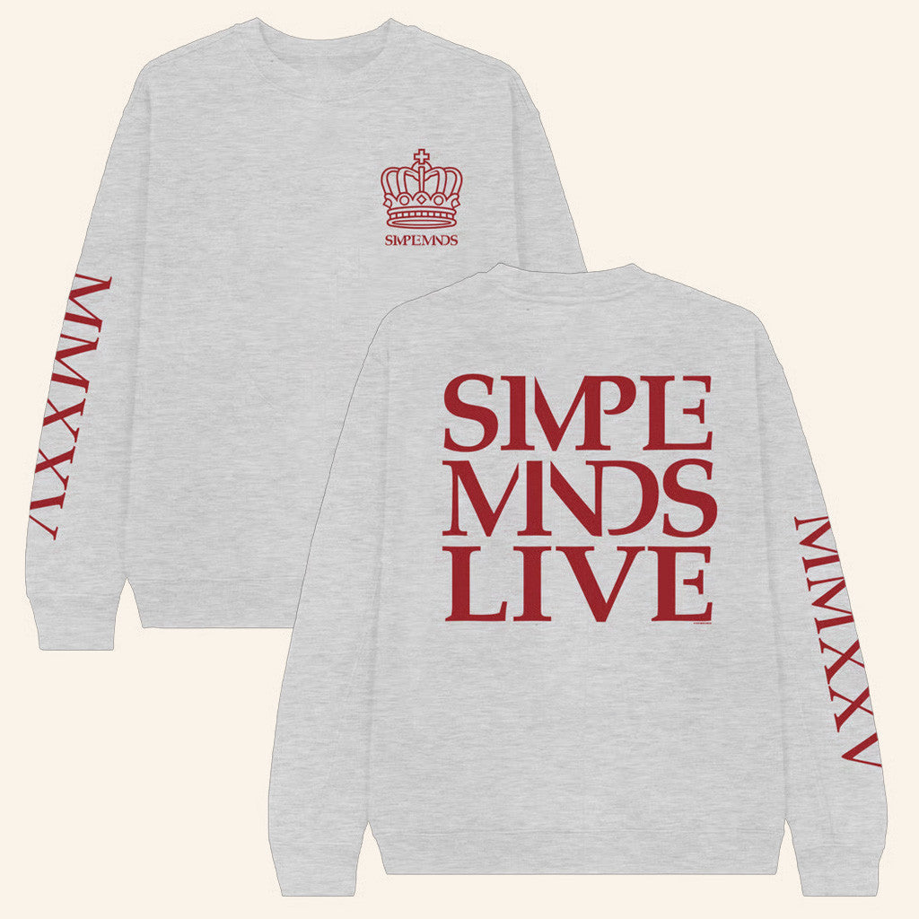 Simple Minds Merch Live 2025 Ash Crewneck Sweatshirt Gifts For Her - Lilybirchmarket
