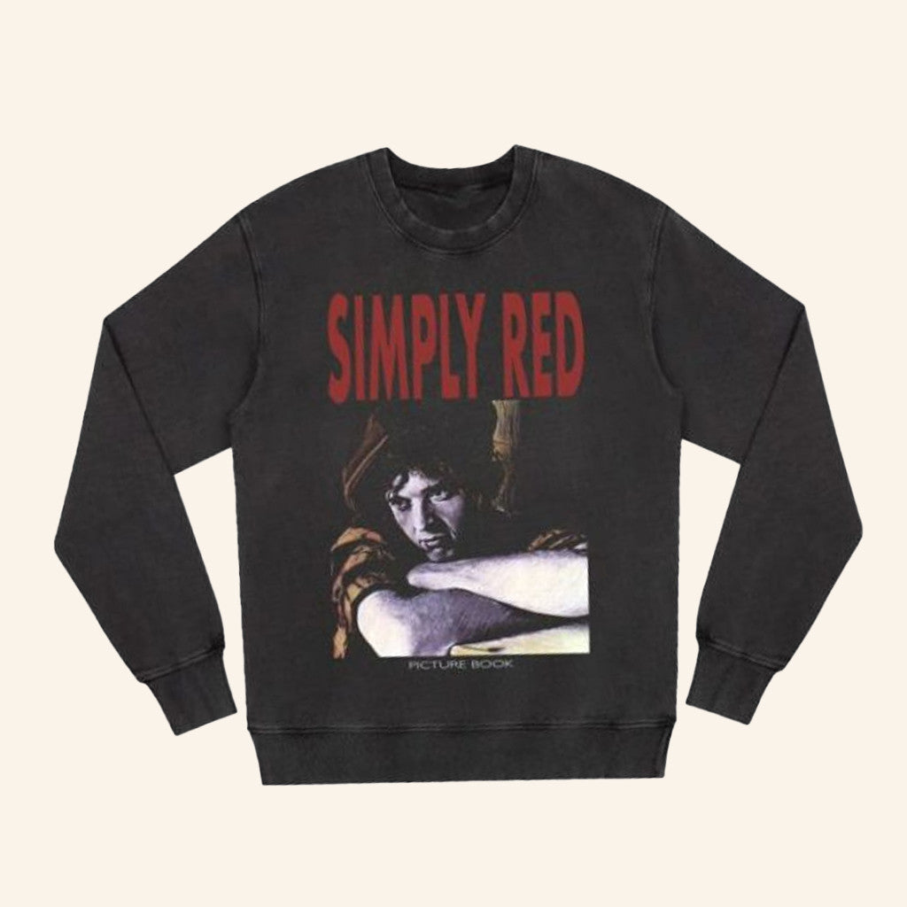 Simply Red Merch Picture This Vintage Black Wash Sweatshirt Christmas Gift Ideas For Dad - Lilybirchmarket