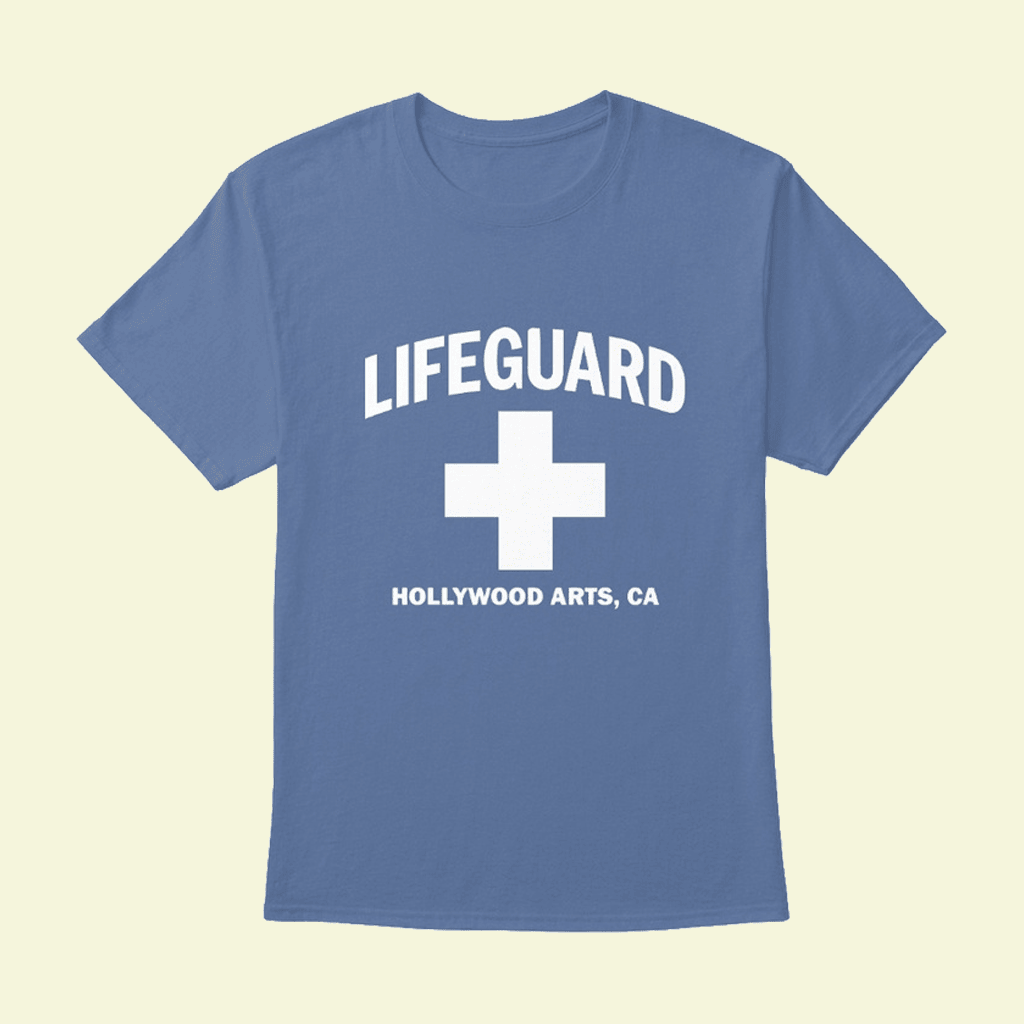 Sinjin Drowning Merch Lifeguard Hollywood Arts CA T-Shirt Gift Ideas For Him - Lily Birch Market
