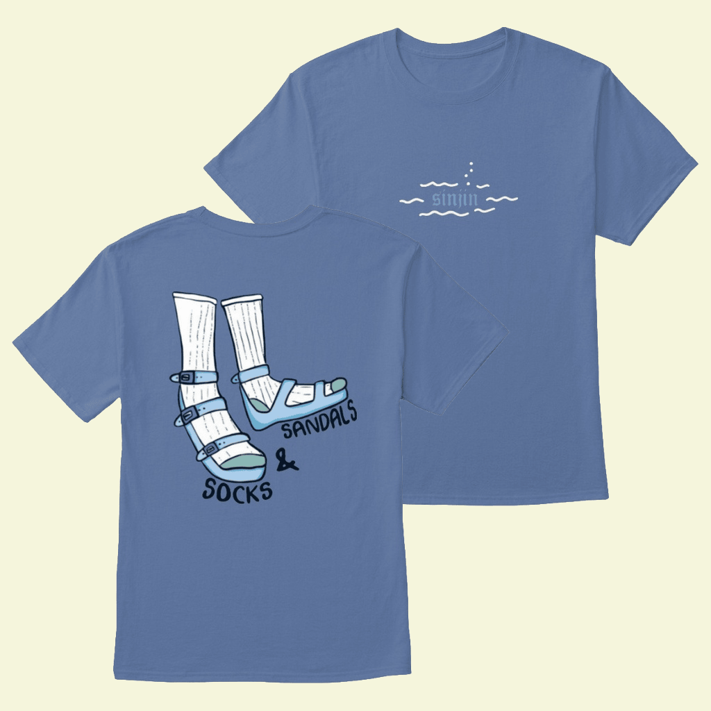 Sinjin Drowning Merch Socks And Sandals T-Shirt Sinjin Shirt Great Gifts For Son - Lily Birch Market