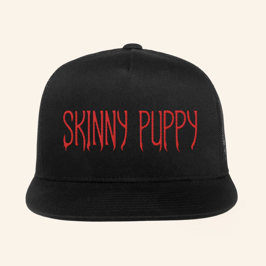 Skinny Puppy Merch Classic Logo Trucker Snapback Hat Embroidered Gifts For Husband - Lilybirchmarket