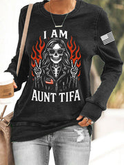 Skull I Am Aunt Tifa Hoodie 8647 No'Kings Sweatshirt Pro Democracy Merch Gifts for Wife - Lilybirchmarket