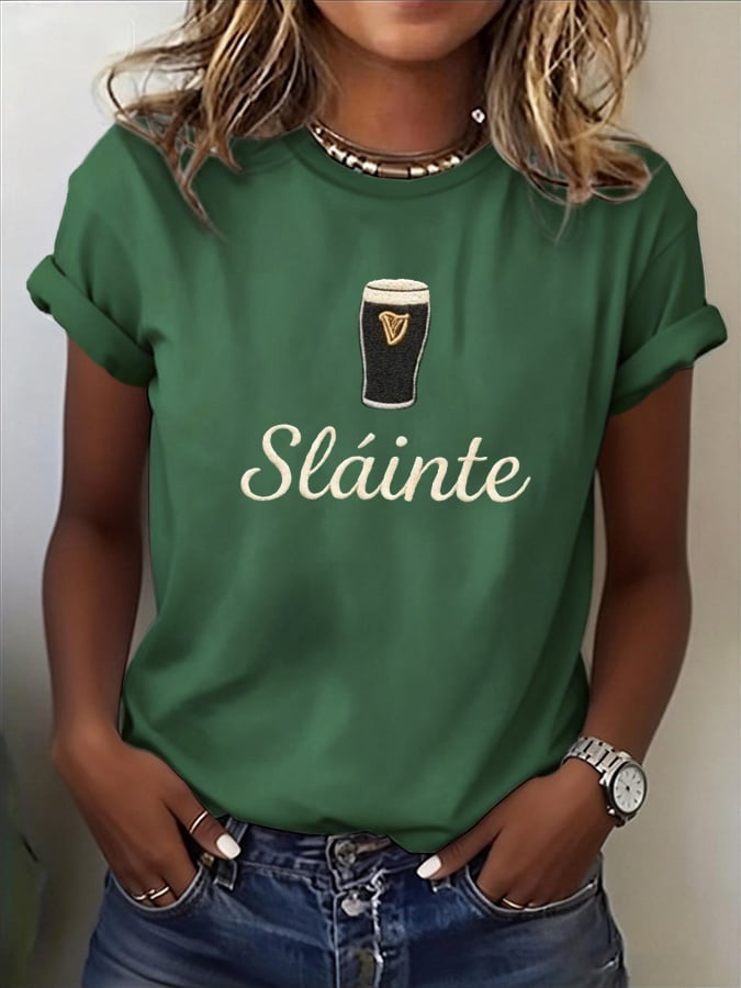  Slaiinte Guinness Shirt Irish Beer St. Patrick's Day Tee Lucky Irish Tee Gifts For Holiday - TradiViet