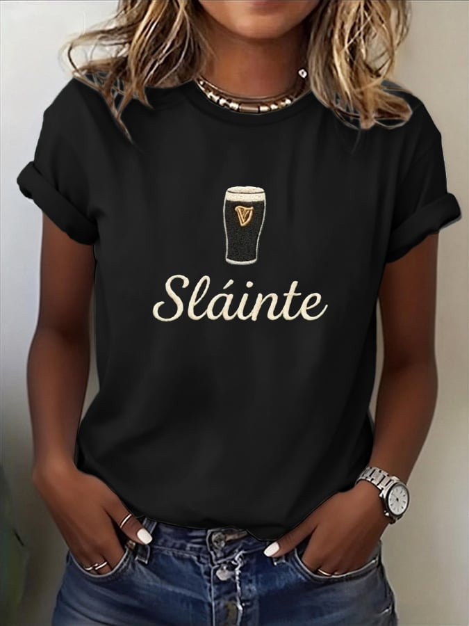  Slaiinte Guinness Shirt Irish Beer St. Patrick's Day Tee Lucky Irish Tee Gifts For Holiday - TradiViet