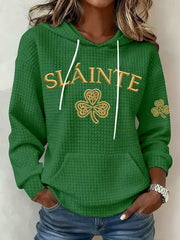  Slainte Knit Crew Neck Hoodie St Paddys Day Shirt Unique St Patrick's Day Gifts - TradiViet