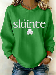  Slainte Shamrock Lucky Green Sweatshirt Happy St Patrick's Day Gifts For Women - TradiViet
