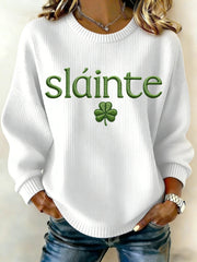  Slainte St Patrick's Day Sweatshirt Irish Holiday St Patrick's Day Apparel Women Gifts For Her - TradiViet