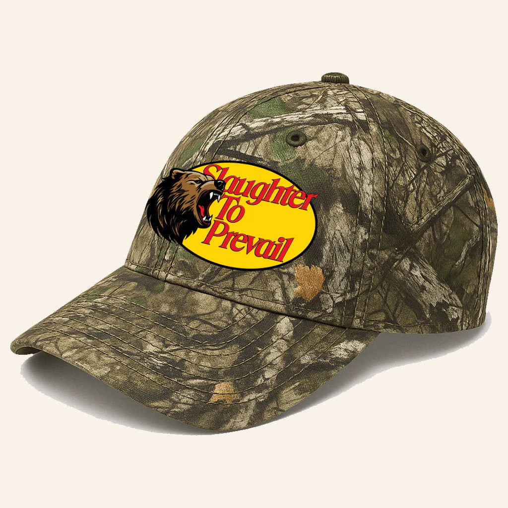 Slaughter To Prevail Merch Slaughter To Prevail Fishing Camo Hat Embroidered Gifts For Dad - Lilybirchmarket