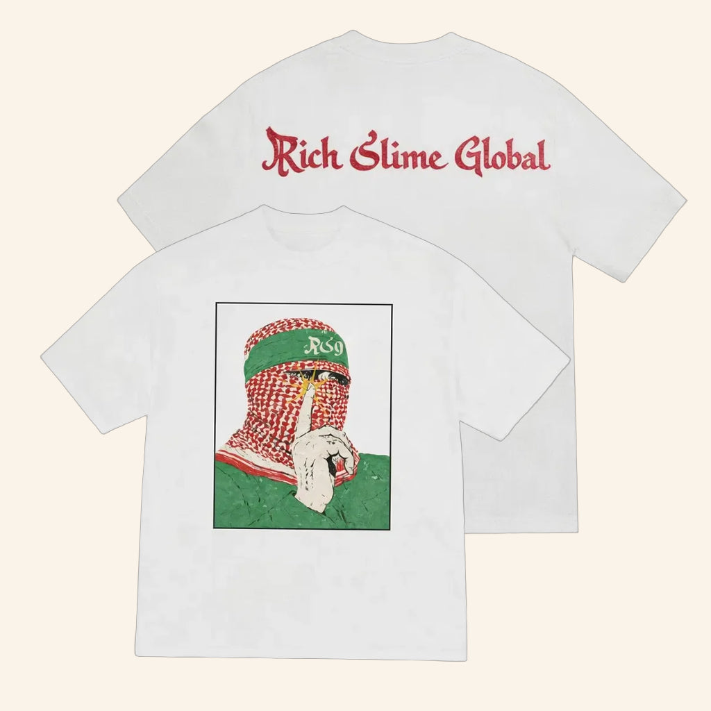 Slimesito Merch Rich Slime Global T-Shirt White Gifts For Hip Hop Lovers - Lily Birch Market