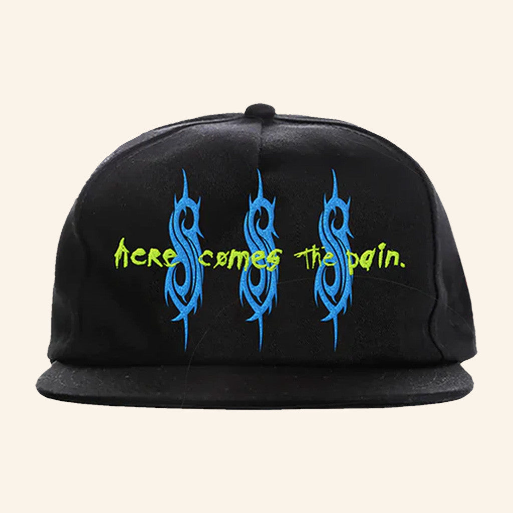 Slipknot Merch Embroidered Here Comes The Pain Tour Snapback Hat Embroidered Gifts For Dad - Lilybirchmarket