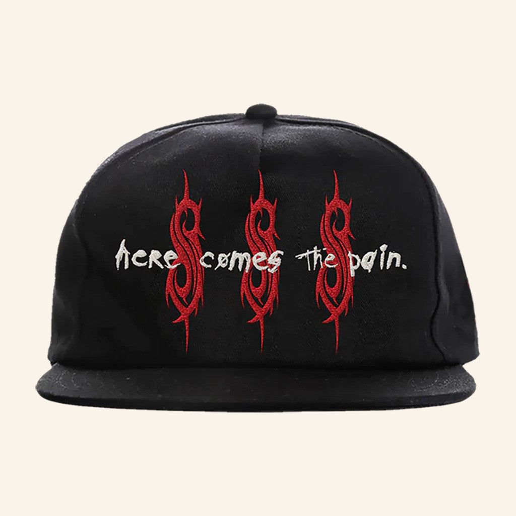 Slipknot Merch Here Comes The Pain Snapback Hat Embroidered Birthday Ideas For Husband - Lilybirchmarket