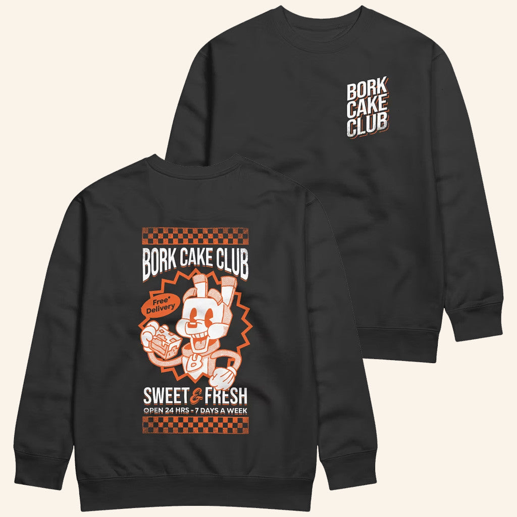 Slogo Merch Bork Cake Club Sweatshirt Gifts For Him - Lilybirchmarket