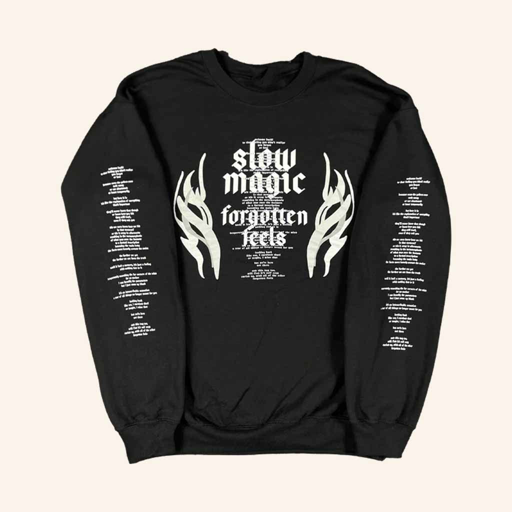 Slow Magic Merch Forgotten Feels Black Letters Sweatshirt Best Gifts For Fans - Lilybirchmarket