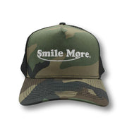 Smile More Merch Smile More Camo Trucker Hat Embroidered Gifts For Dad - Lilybirchmarket