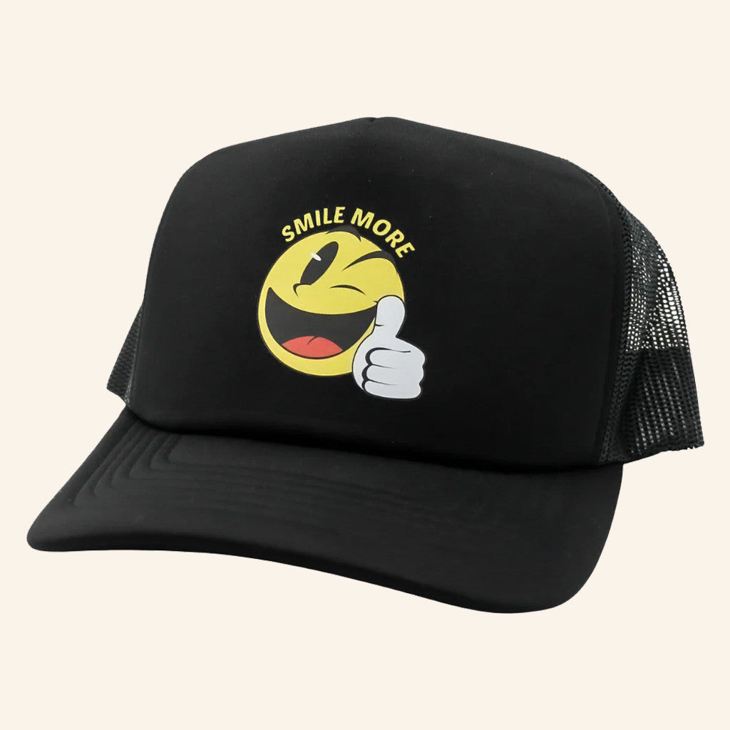 Smile More Merch Thumbs Up Smile More Trucker Hat Gifts For Best Friends - Lilybirchmarket