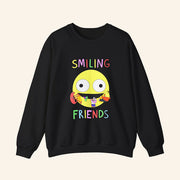 Smiling Friends Merch Black Smiling Friends Sweatshirt Christmas Ideas For Him - Lilybirchmarket
