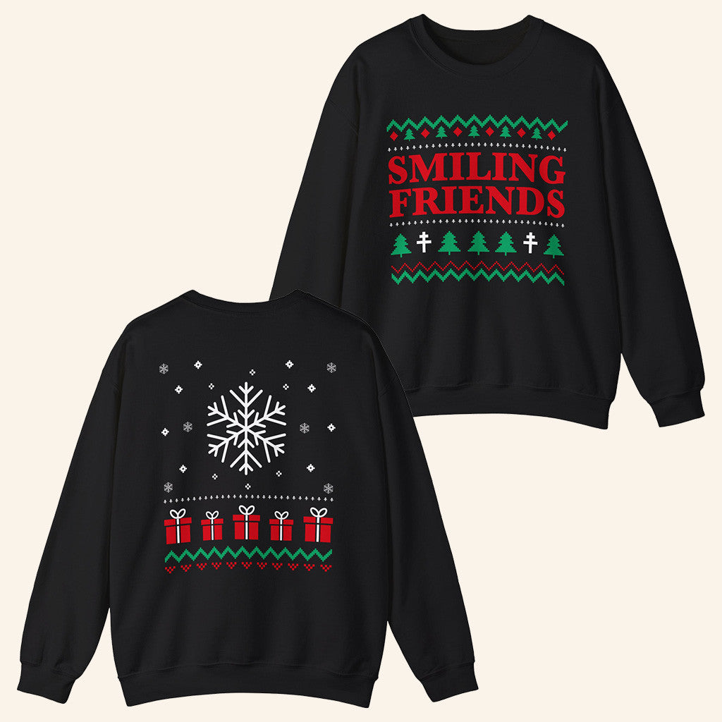 Smiling Friends Merch Smiling Friends Christmas Sweatshirt Gifts Ideas For Boyfriend - Lilybirchmarket