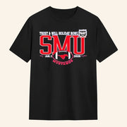 SMU Mustangs Trust And Will 2026 Holiday Bowl T-Shirt Fan Merch Birthday Ideas For Husband - Lily Birch Market