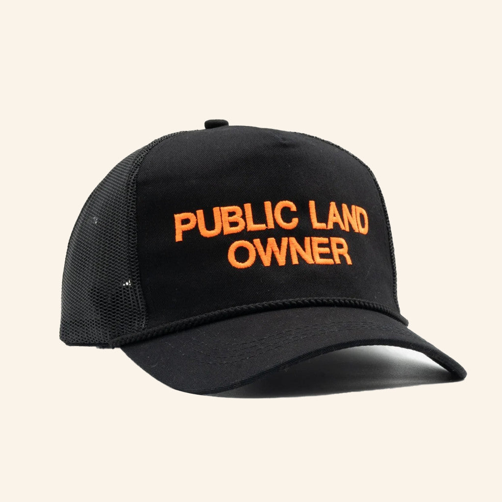 Snag Merch Public Land Owner Embroidered Trucker Hat Christmas Presents For Him - Lilybirchmarket