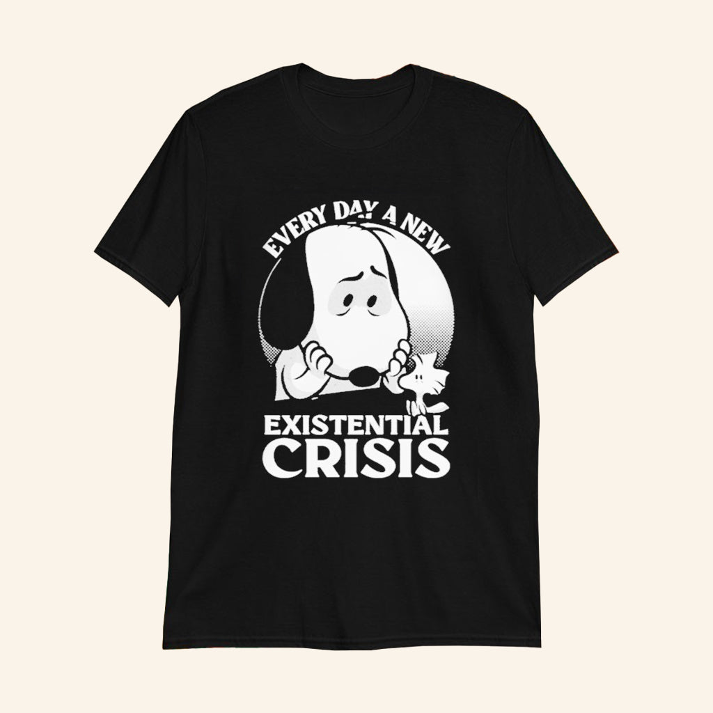 Snoopy And Woodstock Every Day A New Existential Crisis Dog T-Shirt Funny Meme Shirt Gifts - Lily Birch Market