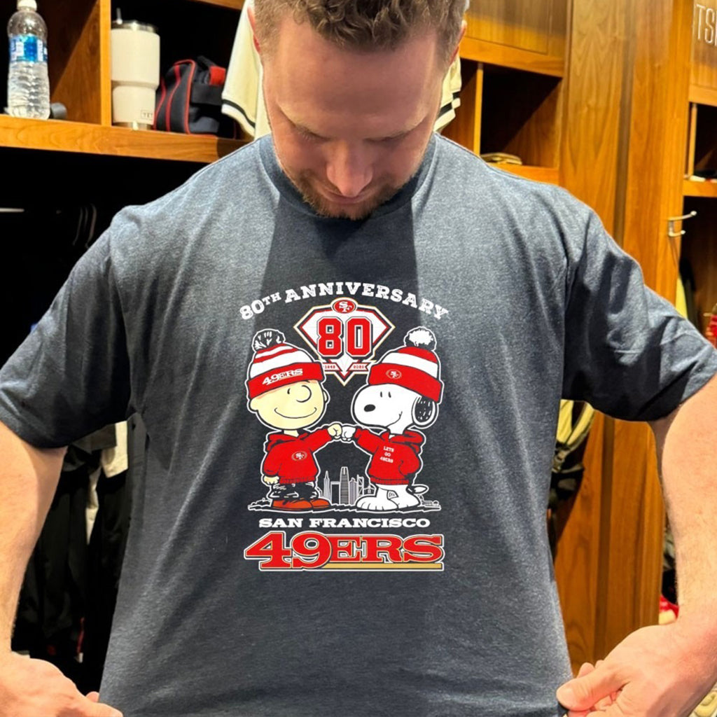 Snoppy San Francisco 49Ers 80Th Anniversary 1946 2026 Skyline T Shirt - Lily Birch Market