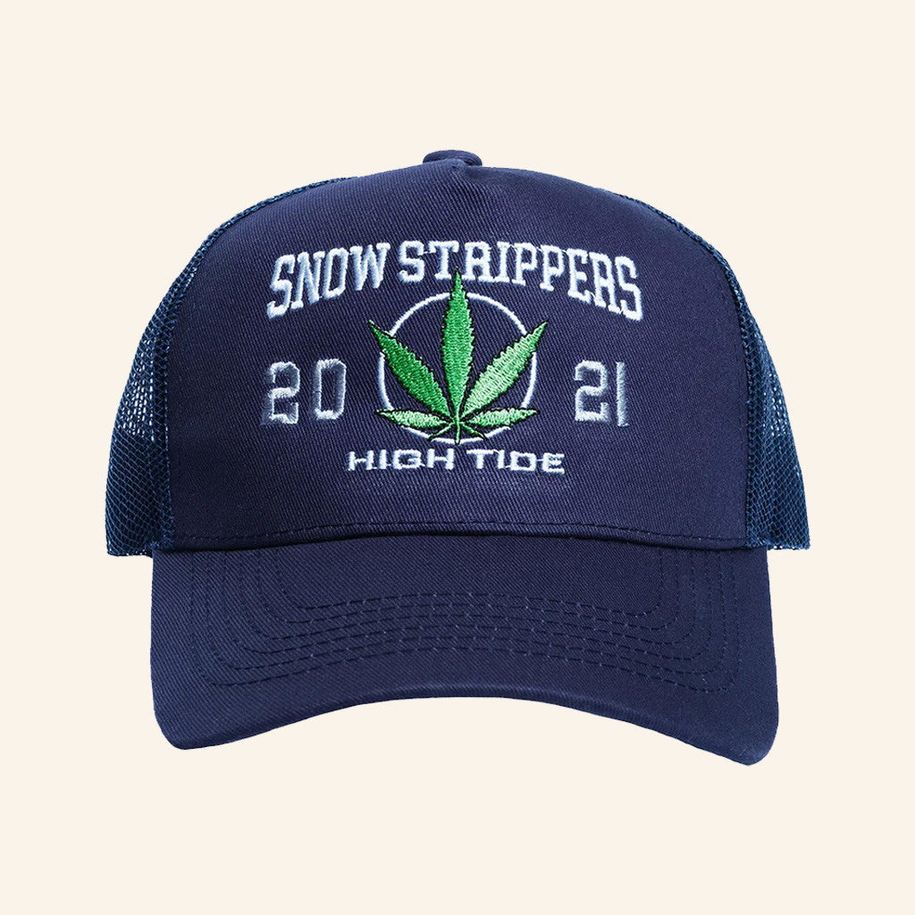 Snow Strippers Merch High Tide Trucker Hat Embroidered Presents For Music Lovers - Lilybirchmarket