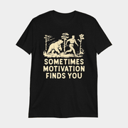 Sometimes Motivation Finds You Bear T-Shirt Funny Running Shirt Gifts For Him - Lily Birch Market