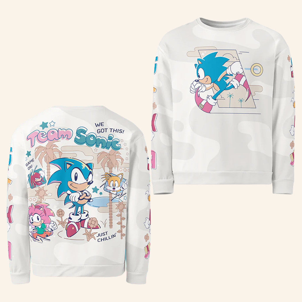 Sonic The Hedgehog Merch Team Sonic Doodles Sweatshirt Best Gifts For Daughter - Lilybirchmarket